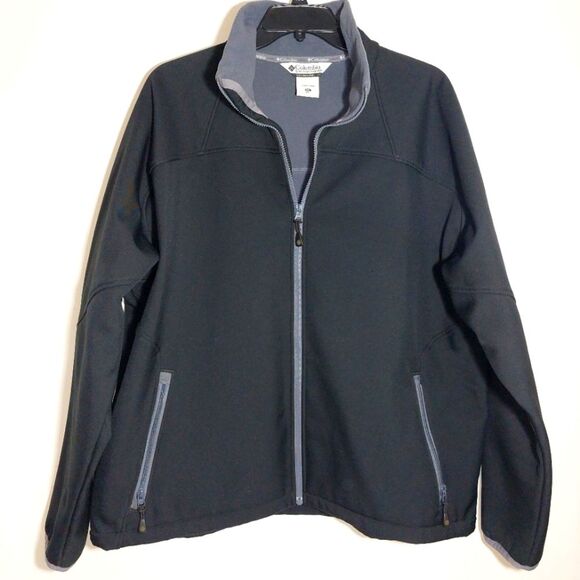 Columbia Sportswear Men's Softshell Insulated Medium Weight Black Grey Jacket - Picture 1 of 14